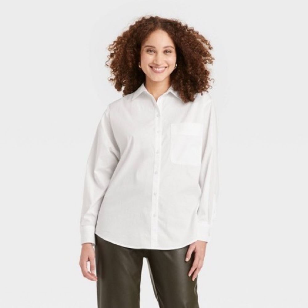 A New Day White Button Up